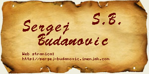 Sergej Budanović vizit kartica